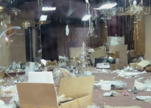 "It never goes on, it never comes off" (2013), C-type print on aluminium